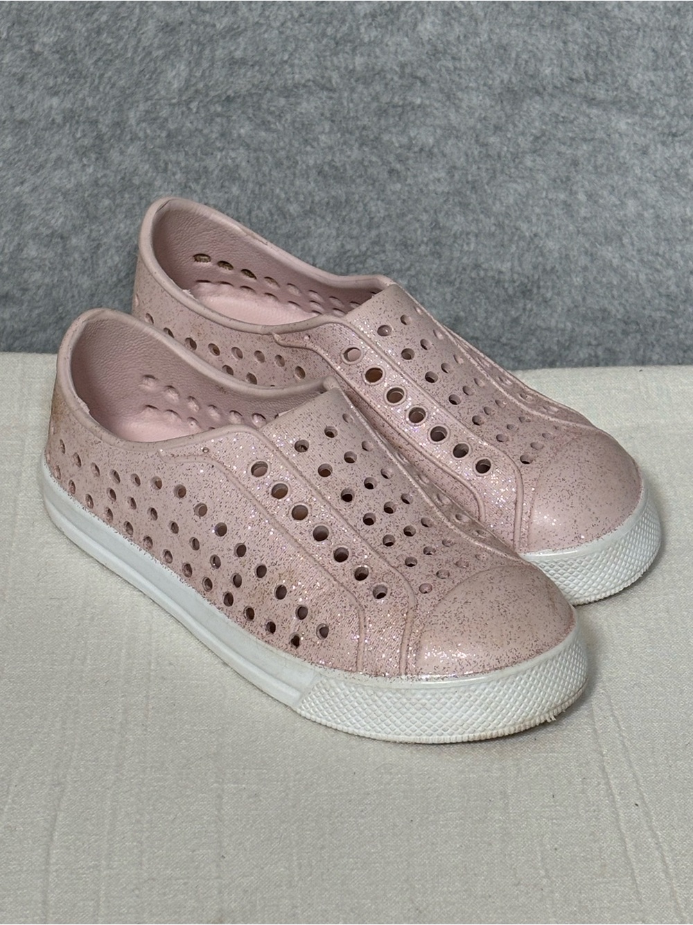 Lily & Dan Glitter Lightweight Slip On Water Shoes-Pink- Little Girls Size 11-12